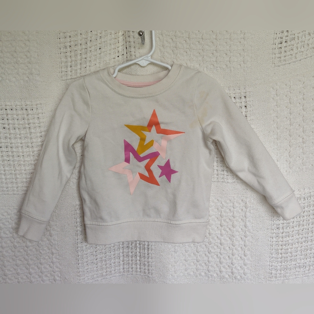 Cat & Jack 3T Stars Sweatshirt White